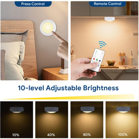 Yiliaw 16-color puck lights brighten living rooms, kitchens, and bedrooms.