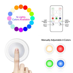 Yiliaw puck light with 3M adhesive pads for tool-free installation