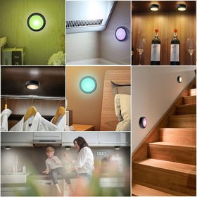 Yiliaw battery-powered under-cabinet lighting suitable for bedroom or closet.