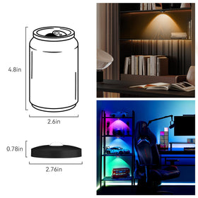 Yiliaw puck lights cycling through RGB colors