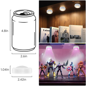Yiliaw six-pack LED puck lights with remotes and manual