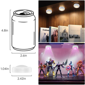 Yiliaw wireless adhesive puck lights install without tools.