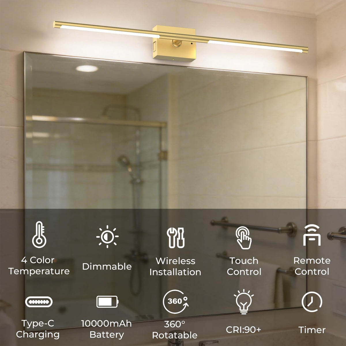 YINDUZ removable battery compartment allows charging without removing the lamp