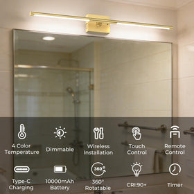 YINDUZ removable battery compartment allows charging without removing the lamp