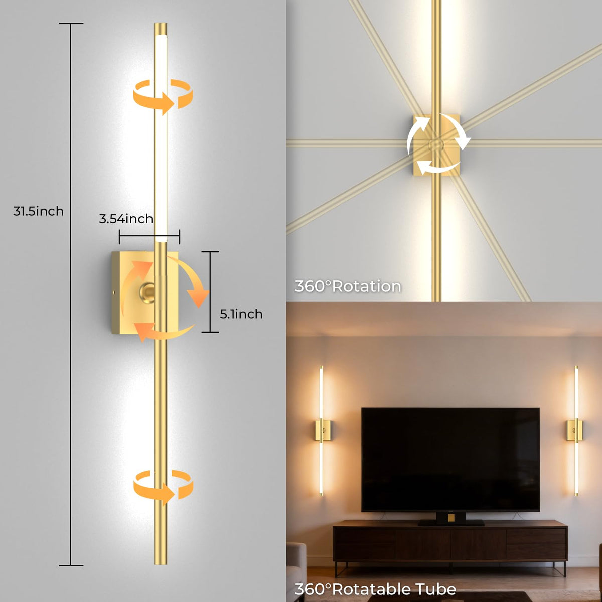 YINDUZ wall lamp installed as wall decor blending modern and traditional styles