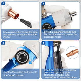 YINGKESI expander head 1-2 expands pipes with smooth, consistent results.