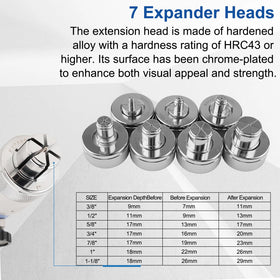 YINGKESI expander head 5-8 suits mid-size pipe sizes for robust HVAC fittings.