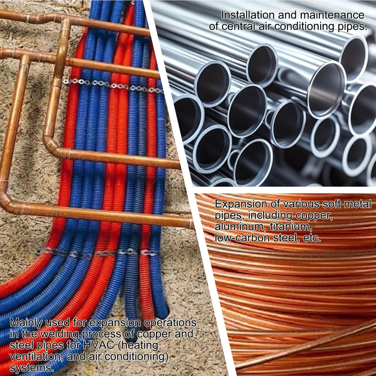 YINGKESI expander head 7-8 provides solid grip for larger diameter piping tasks.