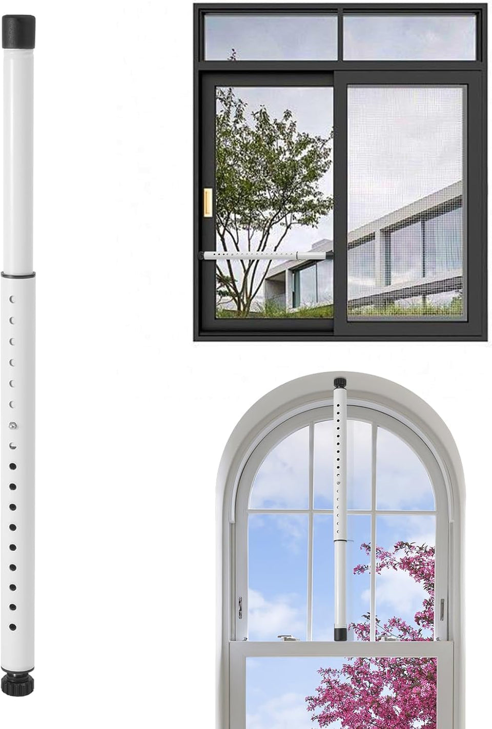yingranlock sliding door security bar extended to fit 17-50 inches for versatile security