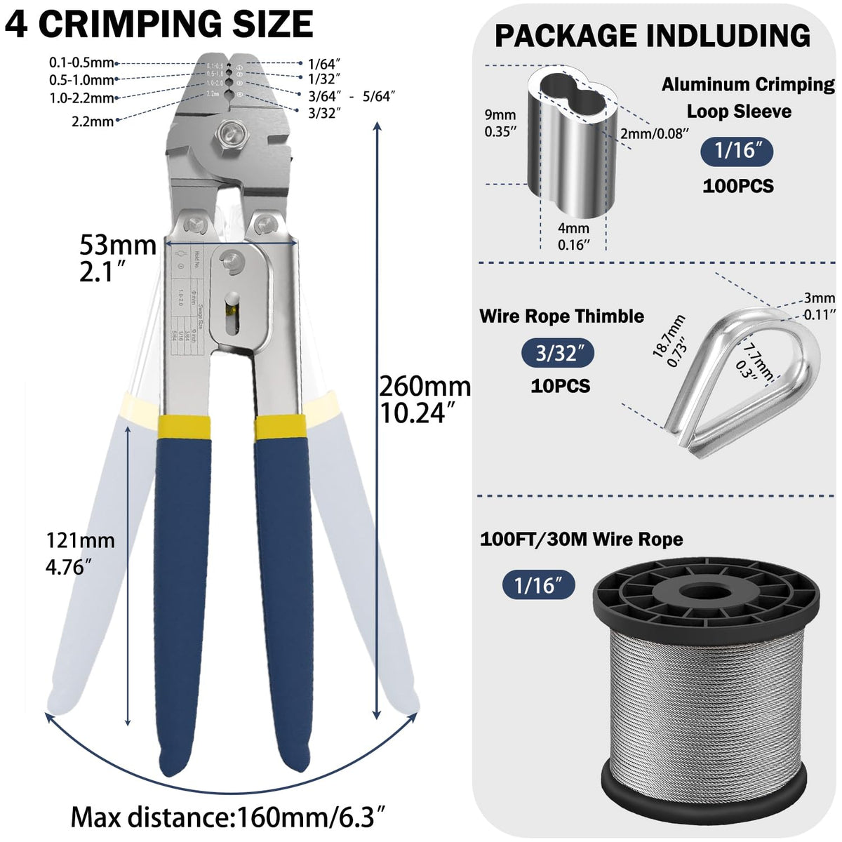 YingYa BIS 100ft 1/16in steel cable for versatile outdoor rigging