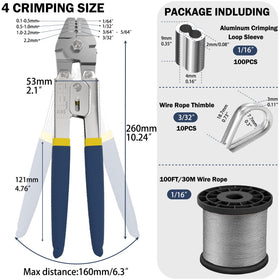 YingYa BIS 100ft 1/16in steel cable for versatile outdoor rigging