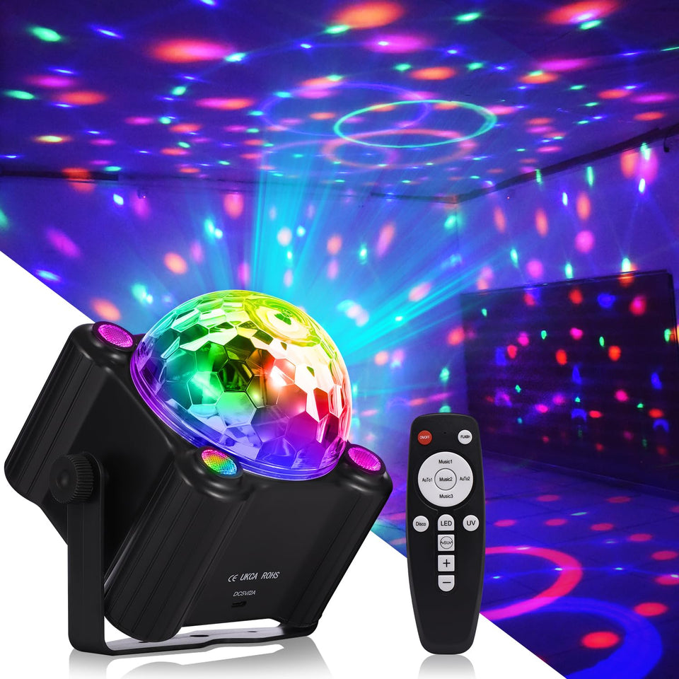 YINPKTEO disco ball light with remote control for customizable party ambience.