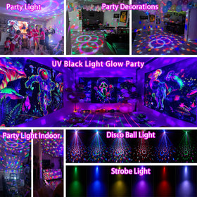 YINPKTEO DJ disco light 6 colors for vibrant home parties.