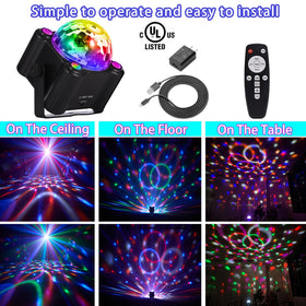 YINPKTEO sound activated LED light creating energetic atmosphere.