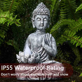 Yiosax Buddha statue near Bodhi tree-inspired garden layout