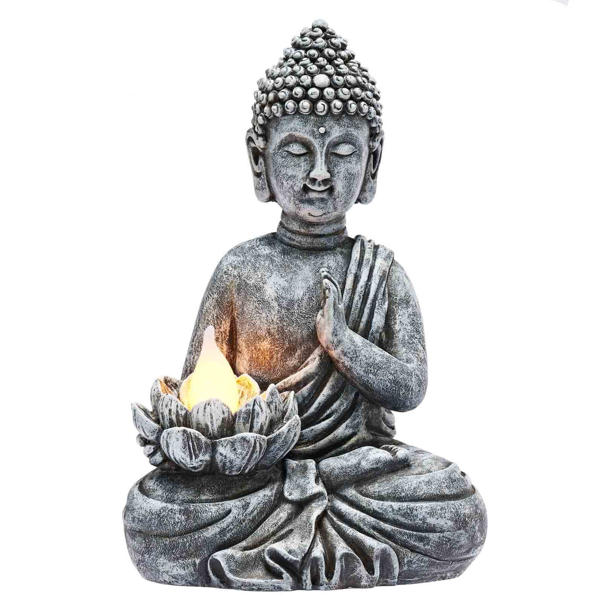 Yiosax lotus light Buddha decor elevates outdoor ambience
