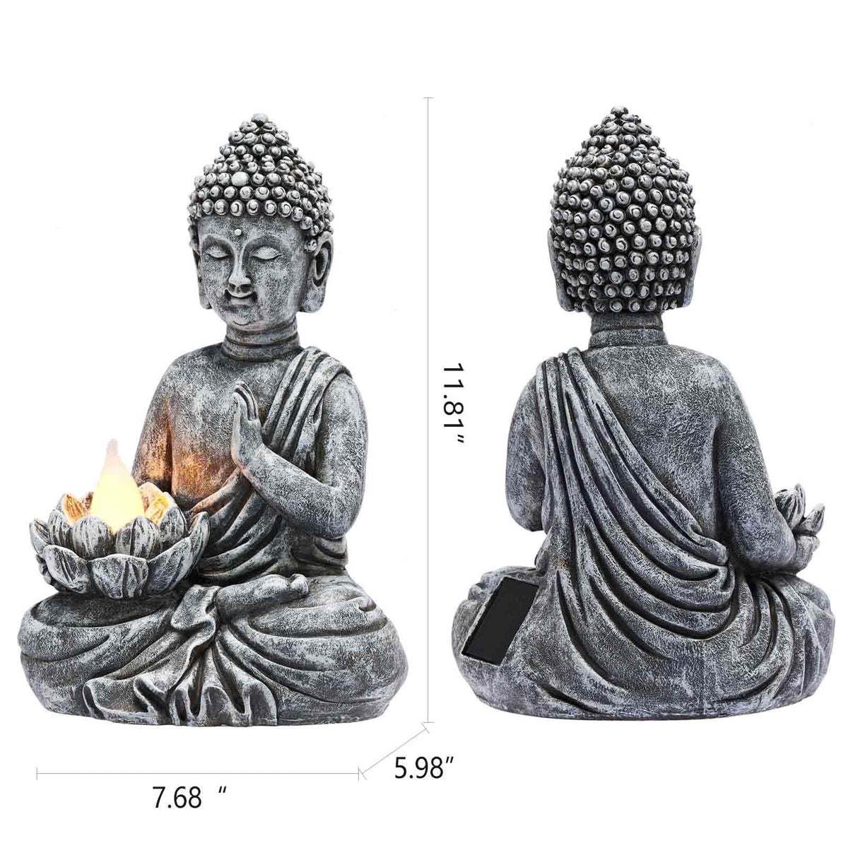 Yiosax outdoor Zen sculpture 11.81 inches enhances patio ambiance
