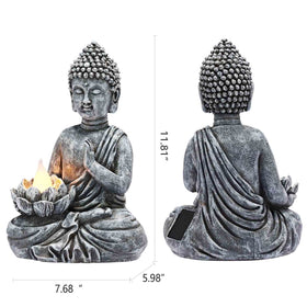 Yiosax outdoor Zen sculpture 11.81 inches enhances patio ambiance