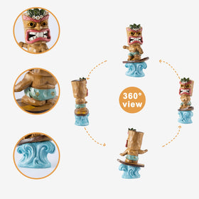 Yiosax solar tiki statue compact size fits patios and balconies