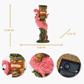 Yiosax Solar Tiki Statue garden porch decor enhances outdoor ambiance.