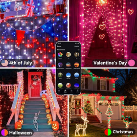 YIQU app control enables easy brightness, color, and timer adjustments from your phone.