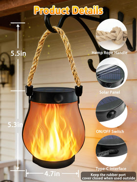 YIQU Gen2 lantern suitable for porch, garden, camp, and table top decor.
