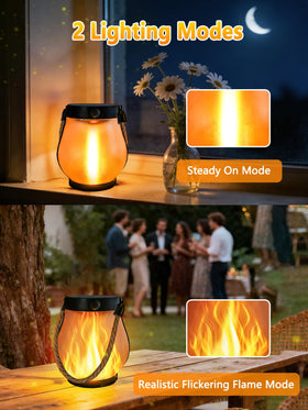 YIQU Gen2 lantern with semi-frosted lampshade softens glow for evenings on decks.