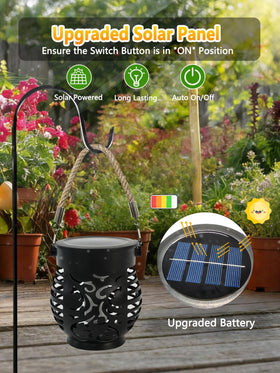 YIQU IP65 weatherproof lantern stands up to sun and rain for year-round use