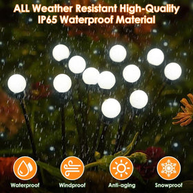 YIQU Solar Firefly Lights automatically turn on at dusk and off at dawn