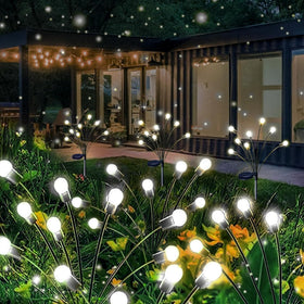 YIQU Solar Firefly Lights sway in breeze to create magical garden ambiance