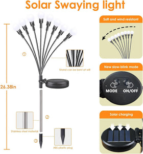 YIQU Firefly Lights install quickly with ground stakes for easy setup