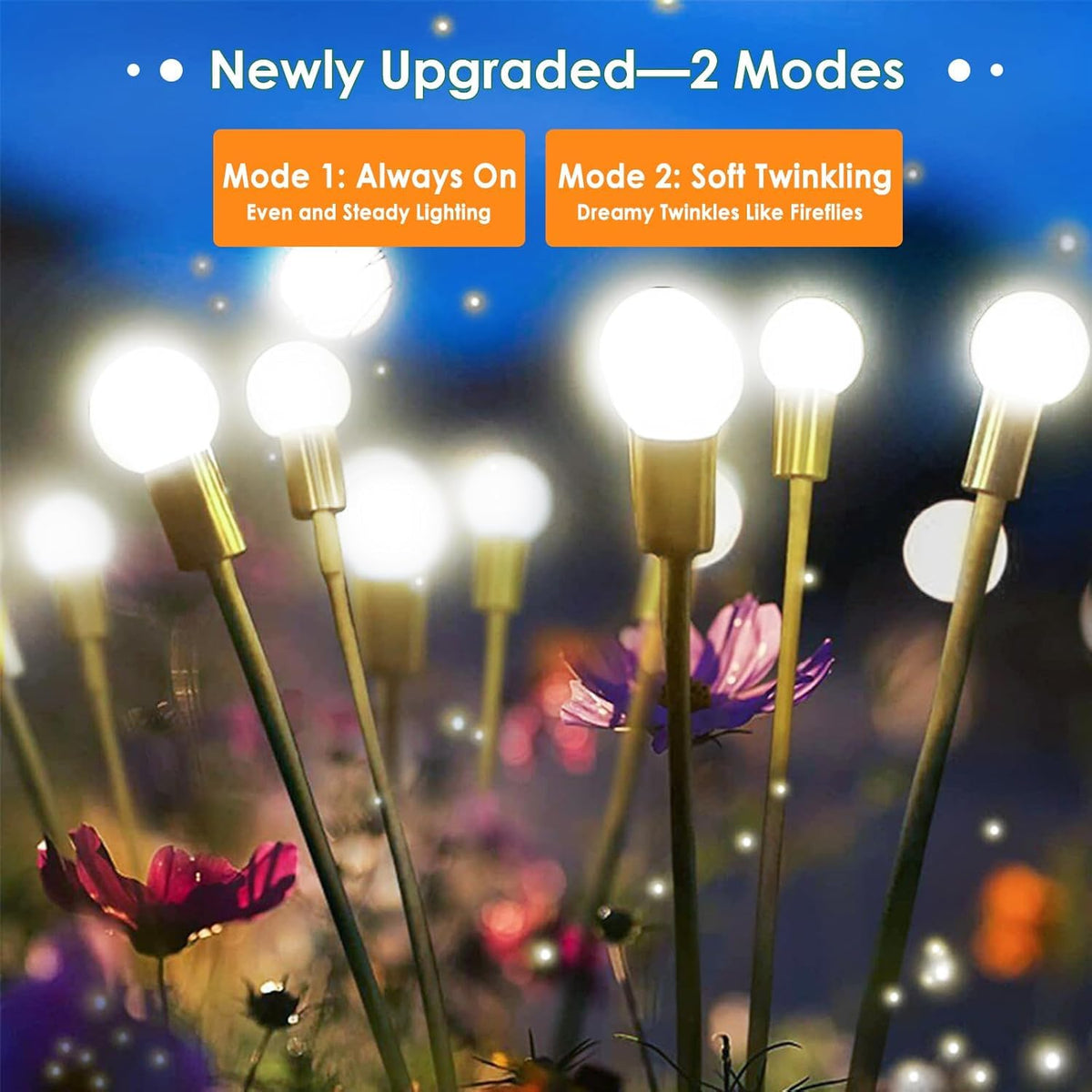 YIQU Firefly Lights with soft twinkling mode for relaxed evenings or gatherings
