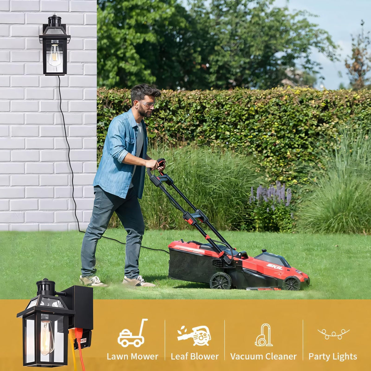 Yisuro porch light includes mounting hardware and quick-start instructions.