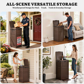 YITAHOME multi-use storage on porch for umbrellas