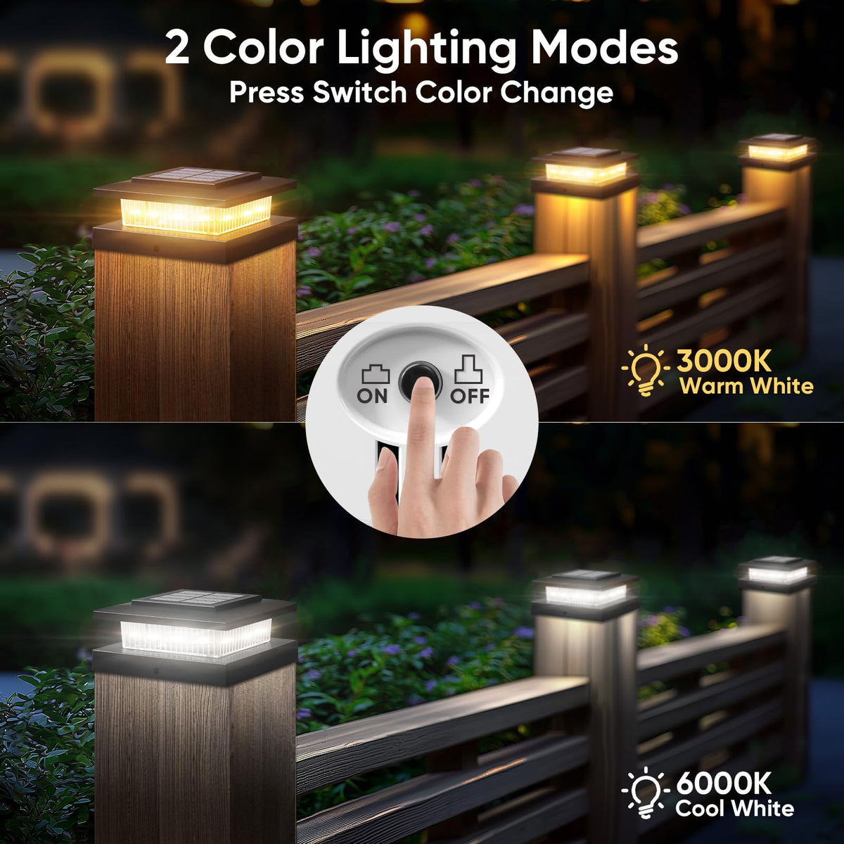 YITCOE IP65 weatherproof post cap light withstands weather