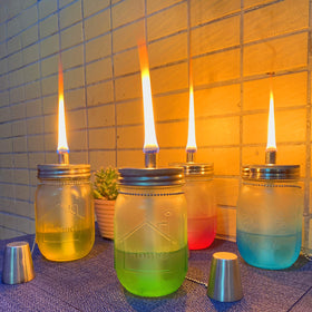 Outdoor deck lighting with warm glow enhances patio gatherings.
