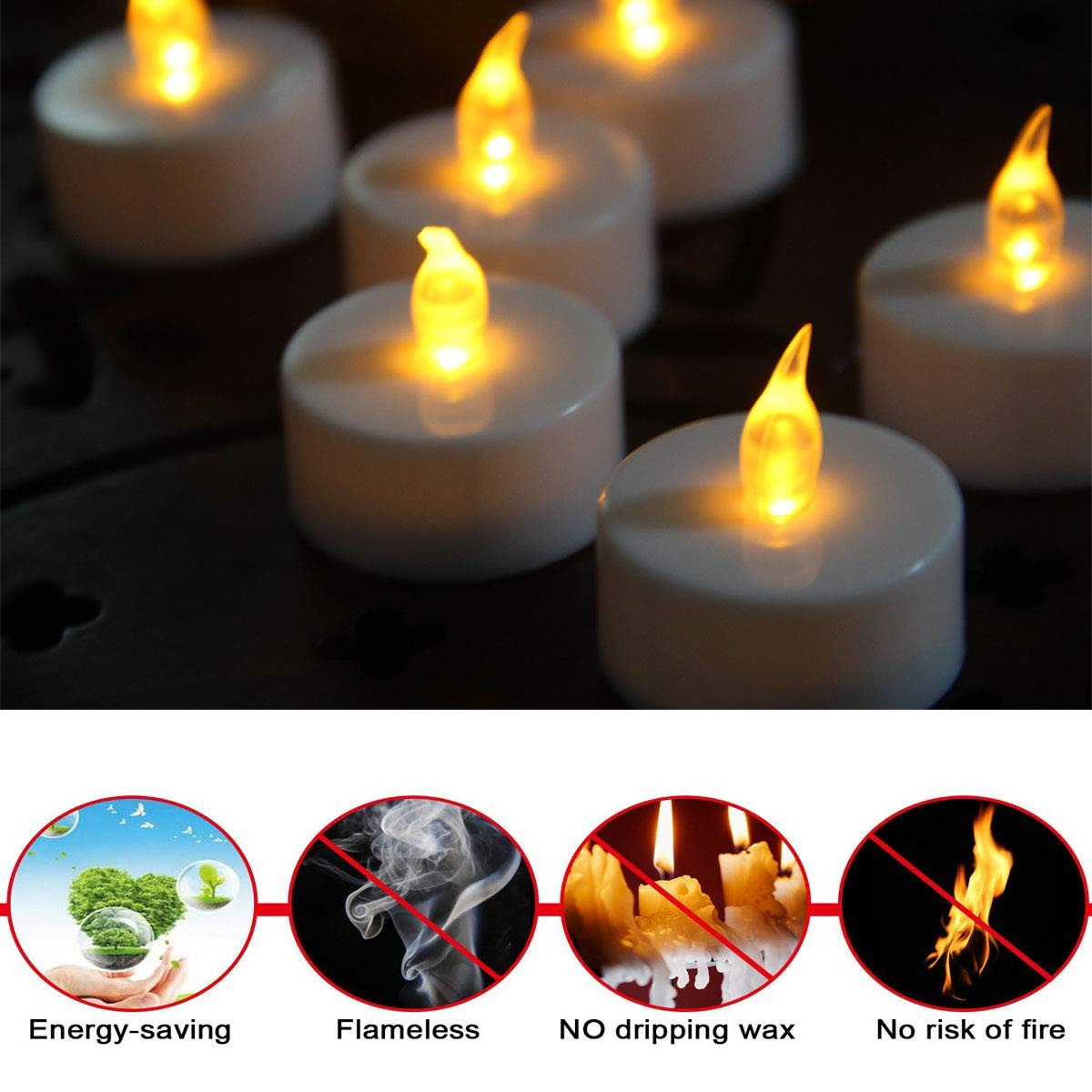 YIWER tea lights ideal for centerpieces and seasonal decor.