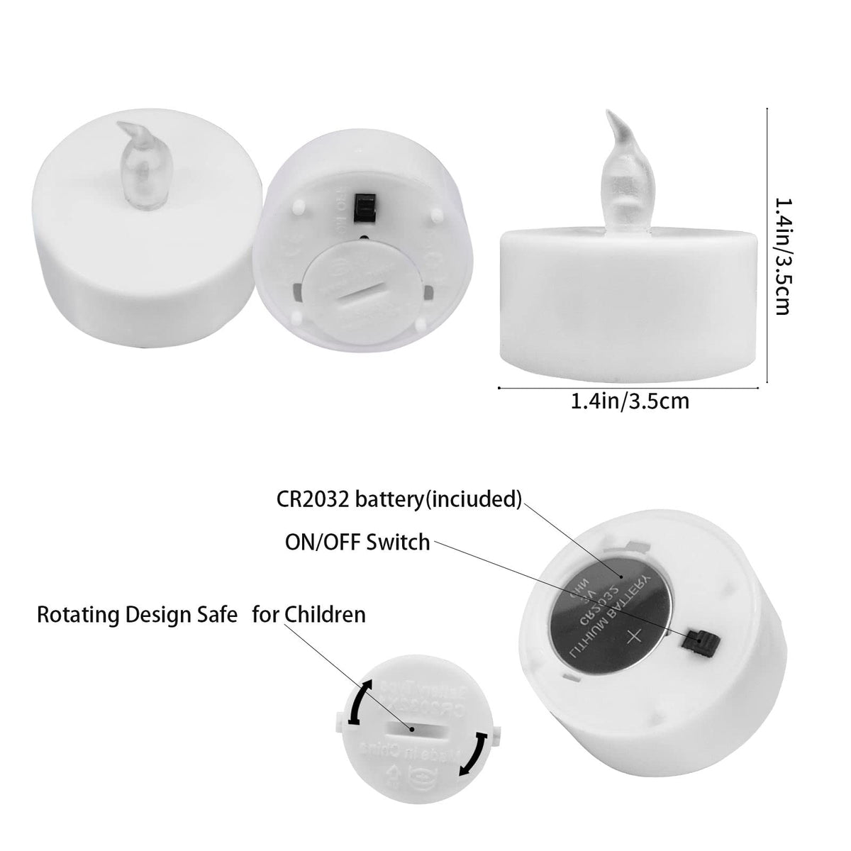 YIWER flickering flame effect creates realistic candlelight without fire risk.