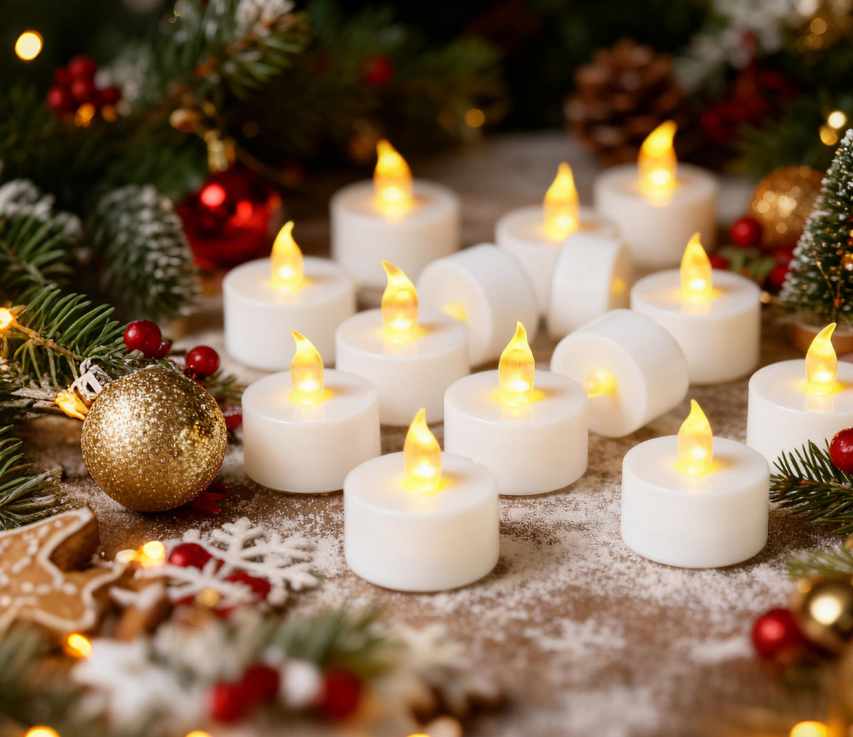 YIWER LED candles come with batteries included for ready-to-use ambiance.