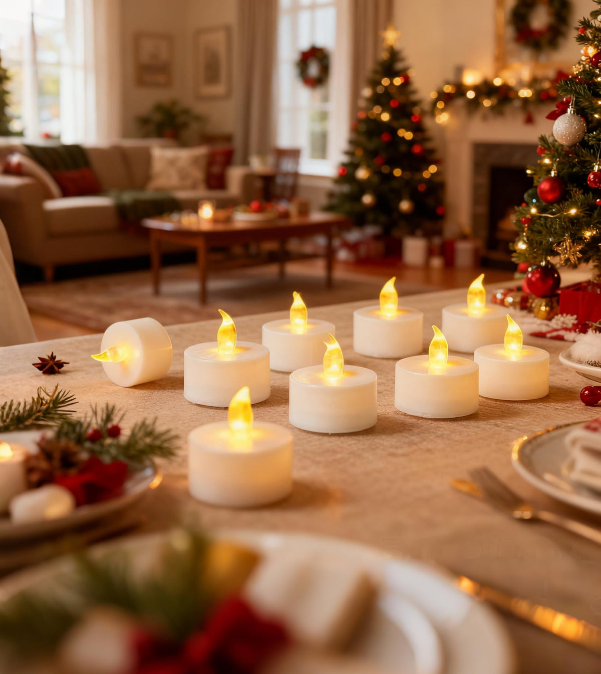 YIWER flameless candles are safe for bedrooms and bathrooms.