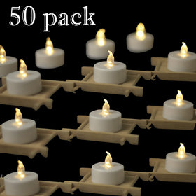 YiWER tea lights compact size fits tabletops and centerpieces.