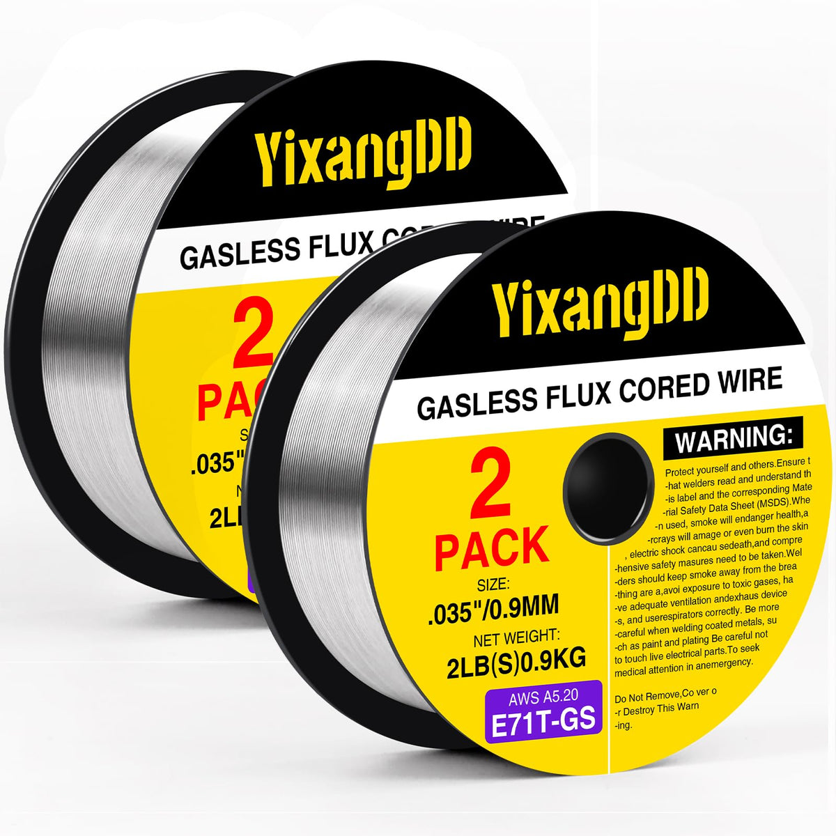 YixangDD flux core welding wire 2lb spool in packaging for reliable welding