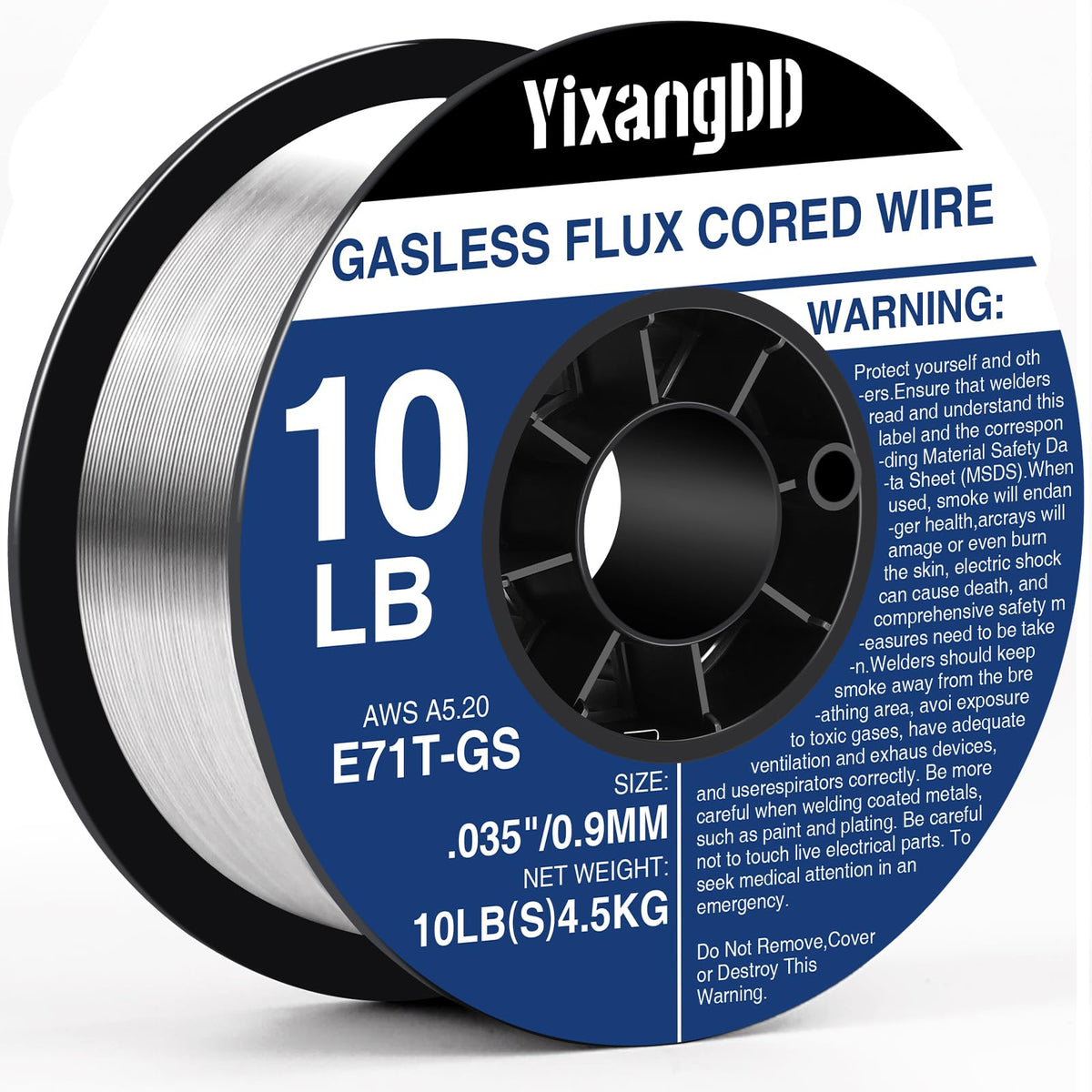 YixangDD 035 flux core welding wire spool for dependable outdoor welding projects.