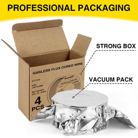 YixangDD vacuum-sealed packaging protects moisture-sensitive flux core wire.