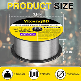 YixangDD E71T-GS gasless wire spool 2 lb for versatile outdoor welding.