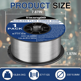 YixangDD E71T-GS mild steel wire delivers smooth arc and steady feed for reliable welds.