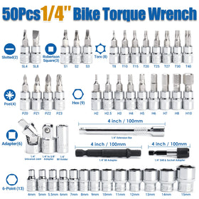 YIYEIE 1/4 drive torque wrench for accurate tightening on bicycles and motorcycles.