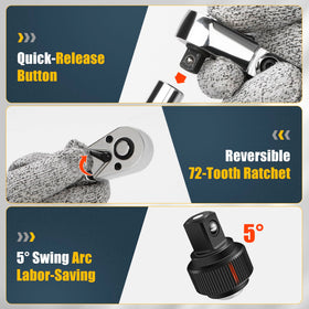 YIYEIE 180-degree swivel head simplifies positioning