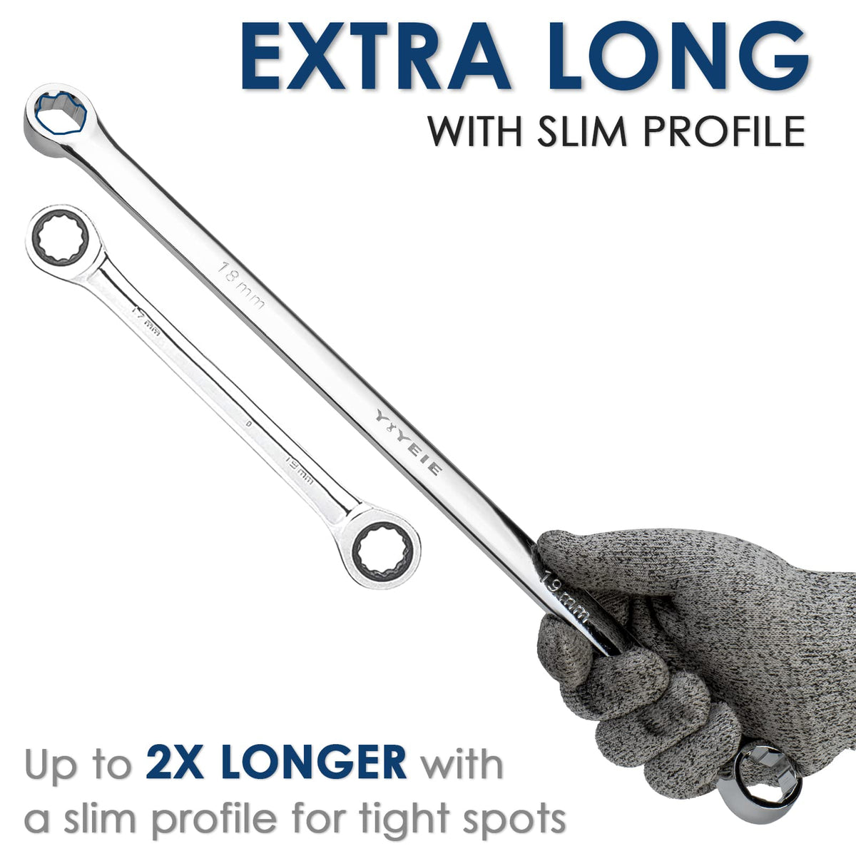 YIYEIE 14x15mm wrench focus demonstrates reliable torque in automotive tasks