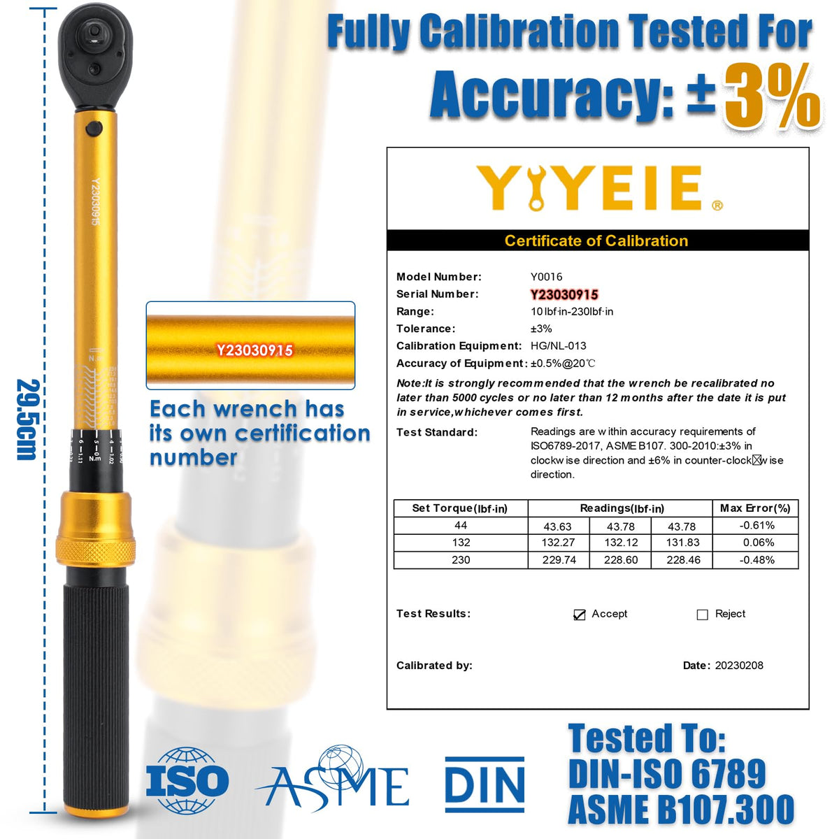 YIYEIE 72-tooth ratchet head with quick release for smooth socket swaps.